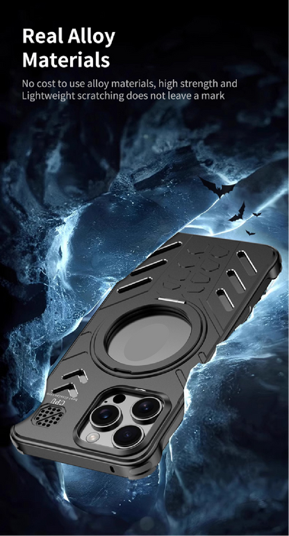 New Knight Series Metal Heat Dissipation Magnetic Phone Case