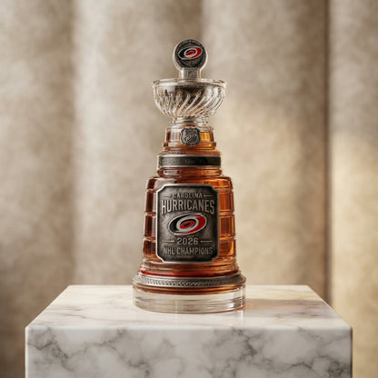 Carolina Hurricanes 2026 NHL Champions Stanley Cup Bottle Decanter