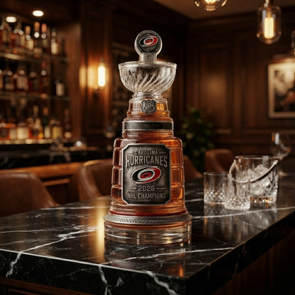 Carolina Hurricanes 2026 NHL Champions Stanley Cup Bottle Decanter