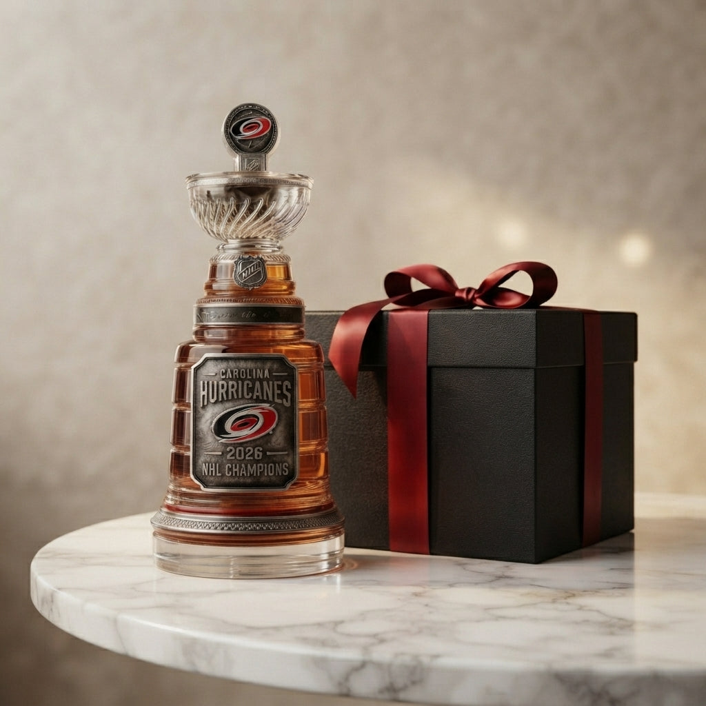 Carolina Hurricanes 2026 NHL Champions Stanley Cup Bottle Decanter