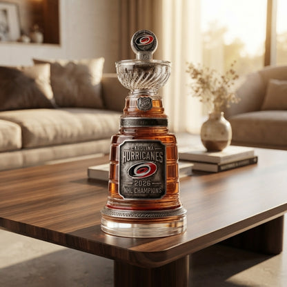Carolina Hurricanes 2026 NHL Champions Stanley Cup Bottle Decanter