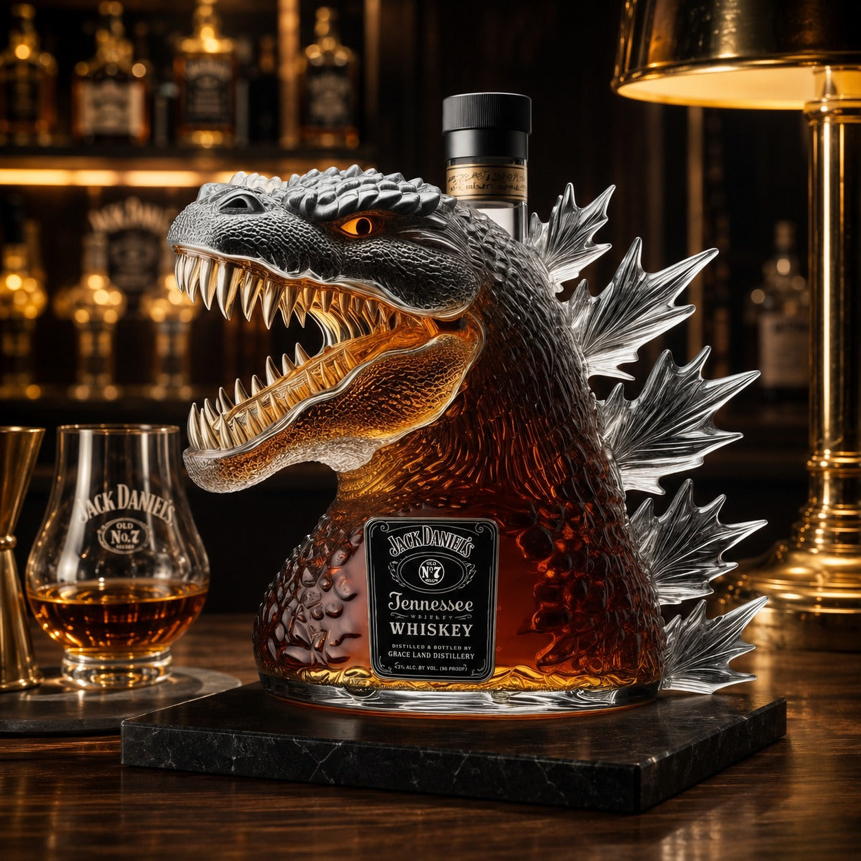 Godzilla 70th Anniversary Whisky Bottle