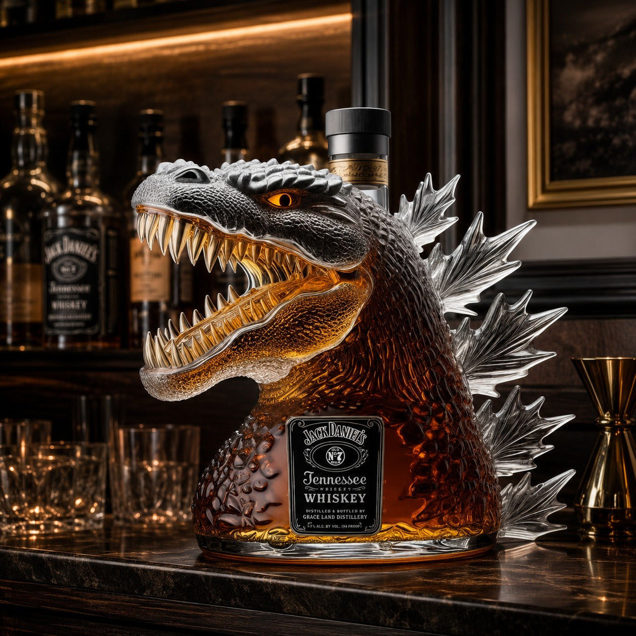 Godzilla 70th Anniversary Whisky Bottle