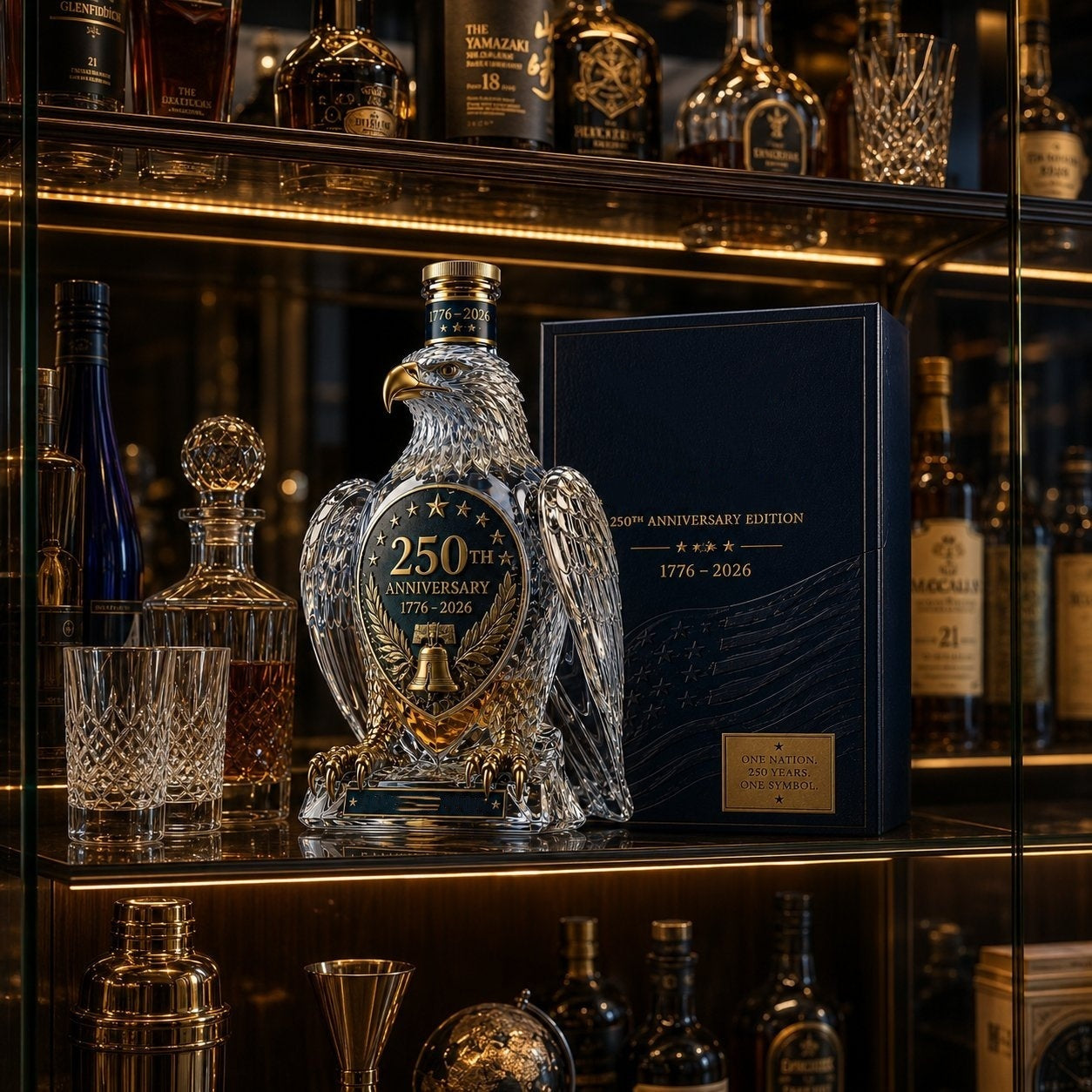 Hawk Eagle America 250th anniversary Bottle