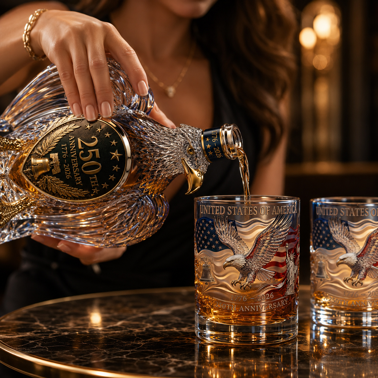 Hawk Eagle America 250th anniversary Bottle