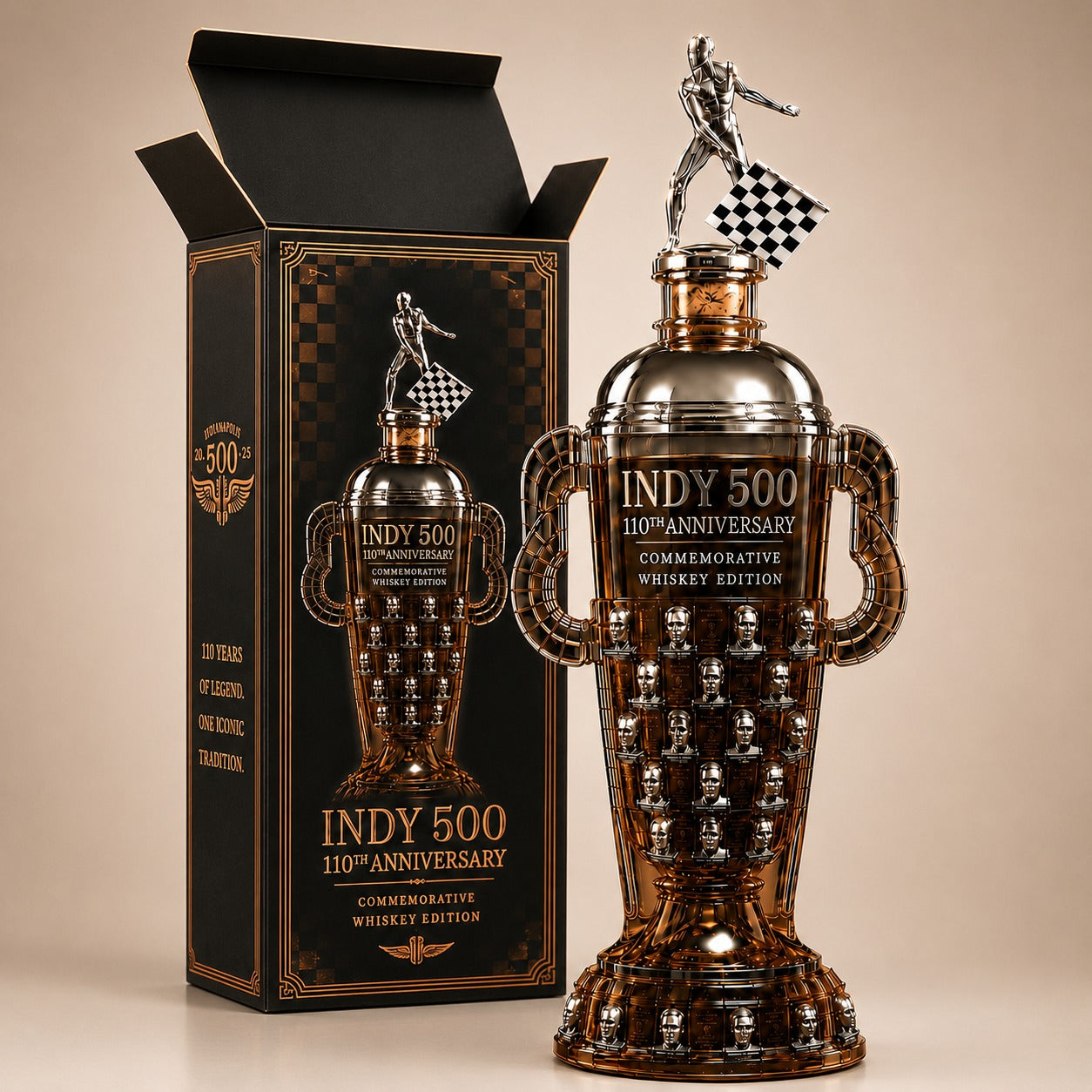 Indy 500 110th Anniversary Whiskey Bottle