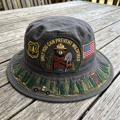 🇺🇸 Last Day Promo: 49% OFF - 🐻USFS Only You Can Prevent Wildfires Boonie Hat🌲