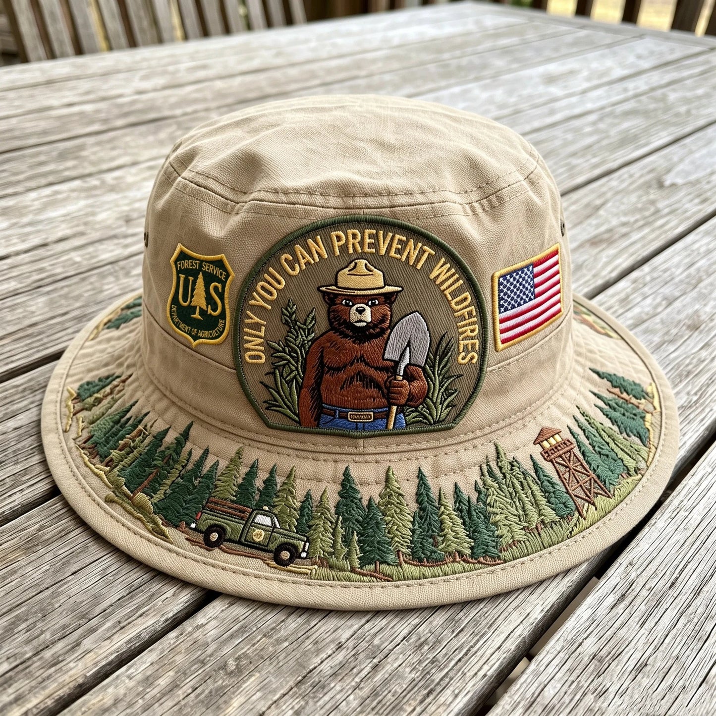 🇺🇸 Last Day Promo: 49% OFF - 🐻USFS Only You Can Prevent Wildfires Boonie Hat🌲