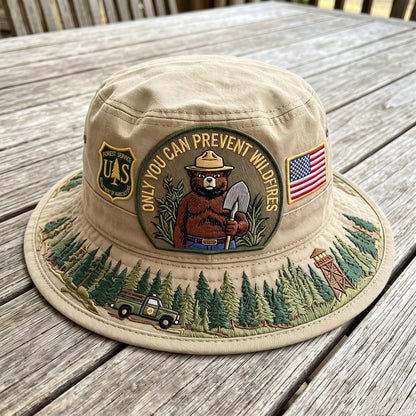 🇺🇸 Last Day Promo: 49% OFF - 🐻USFS Only You Can Prevent Wildfires Boonie Hat🌲