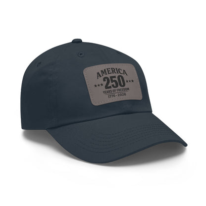 America's 250th Leather Patch Hat — 1776–2026 Patriotic Edition
