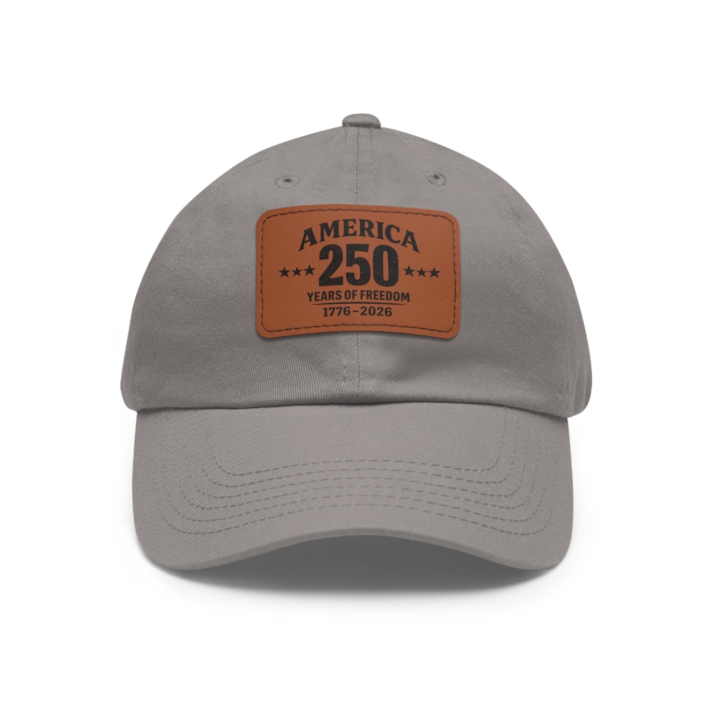 America's 250th Leather Patch Hat — 1776–2026 Patriotic Edition