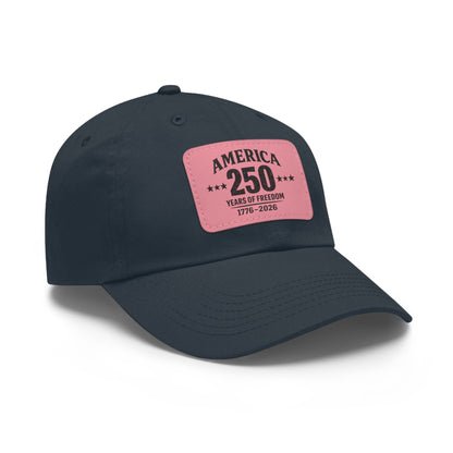 America's 250th Leather Patch Hat — 1776–2026 Patriotic Edition