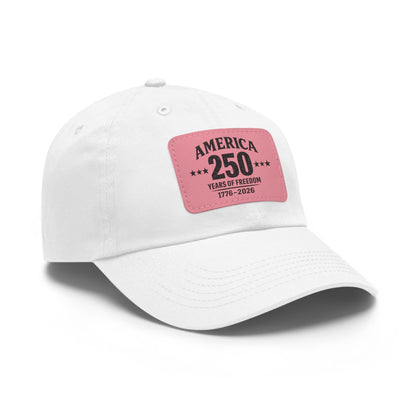 America's 250th Leather Patch Hat — 1776–2026 Patriotic Edition
