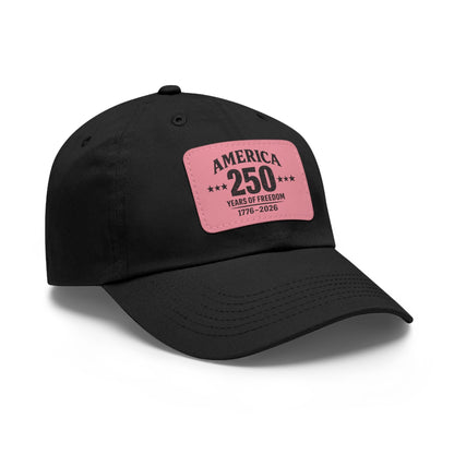 America's 250th Leather Patch Hat — 1776–2026 Patriotic Edition