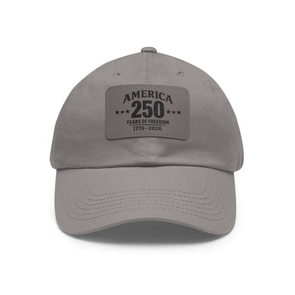 America's 250th Leather Patch Hat — 1776–2026 Patriotic Edition