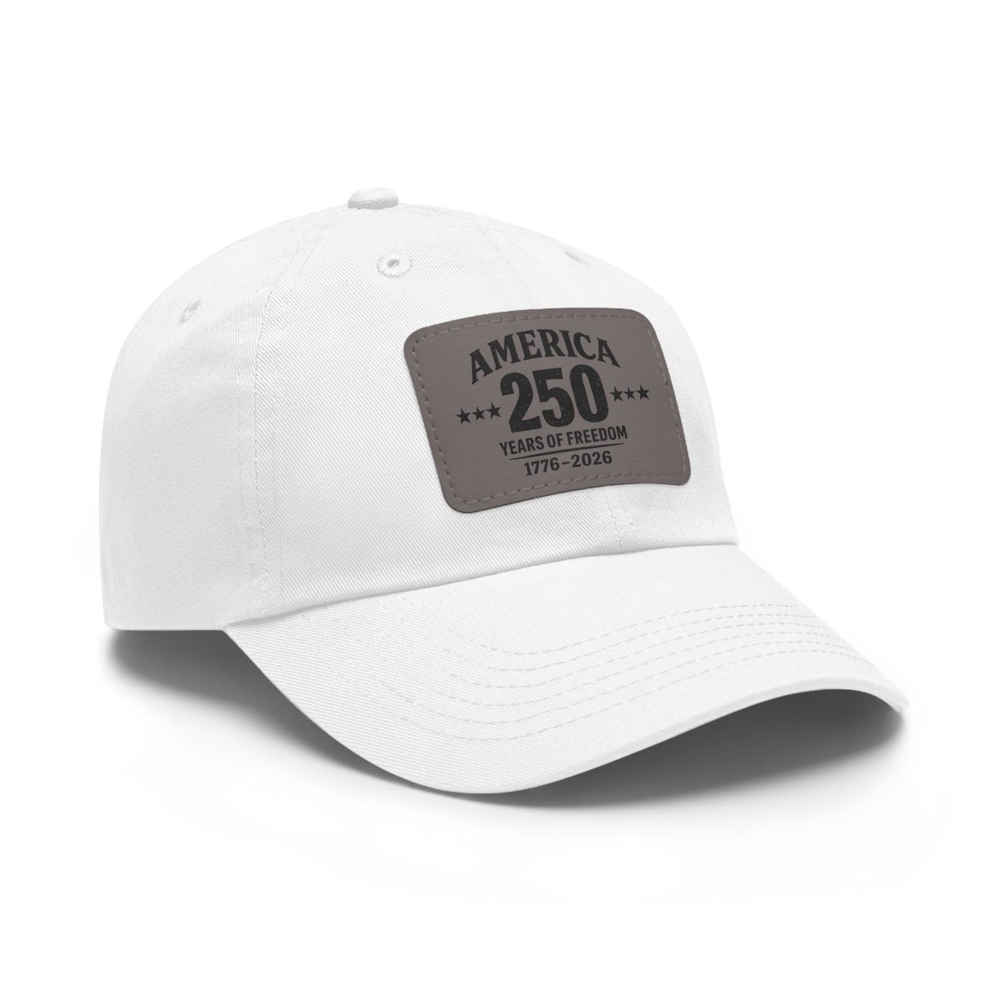 America's 250th Leather Patch Hat — 1776–2026 Patriotic Edition