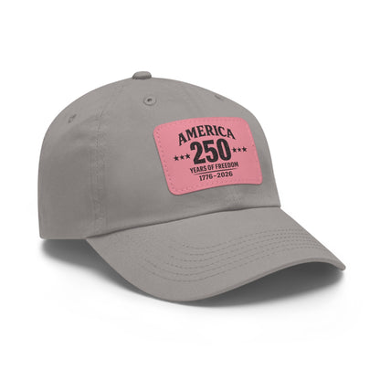 America's 250th Leather Patch Hat — 1776–2026 Patriotic Edition