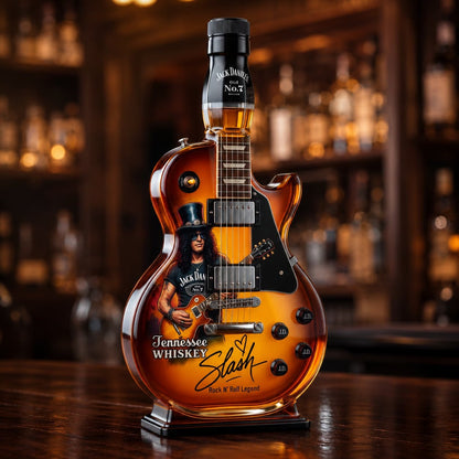 🔥HOT SALE 49% OFF👨‍🎤🤘Appetite for Rock: Vintage Sunburst Guitar Figurine Spirit Bottle🎸✨