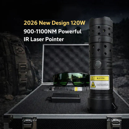 ⚡2026 New Design 120W 900-1100NM Powerful IR Laser Pointer