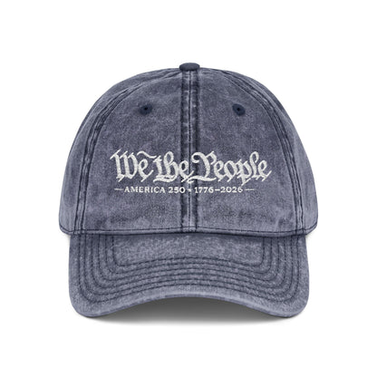 'We the People' Vintage Custom Embroidered Hat