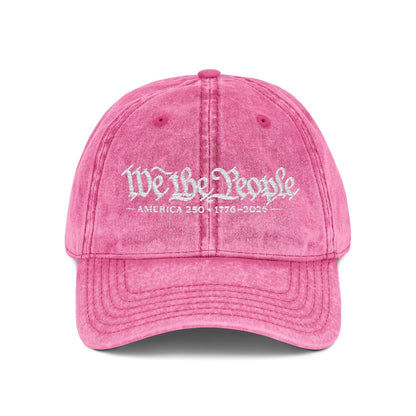 'We the People' Vintage Custom Embroidered Hat