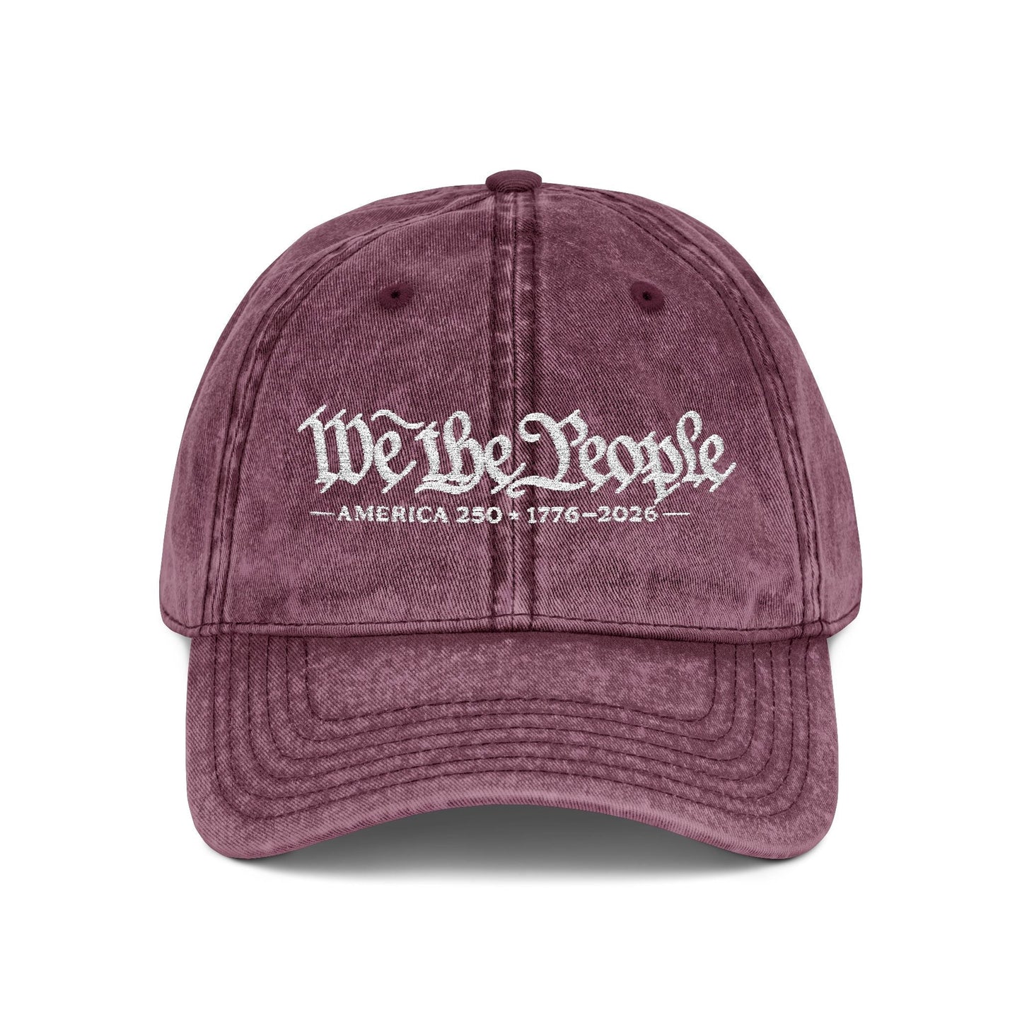 'We the People' Vintage Custom Embroidered Hat