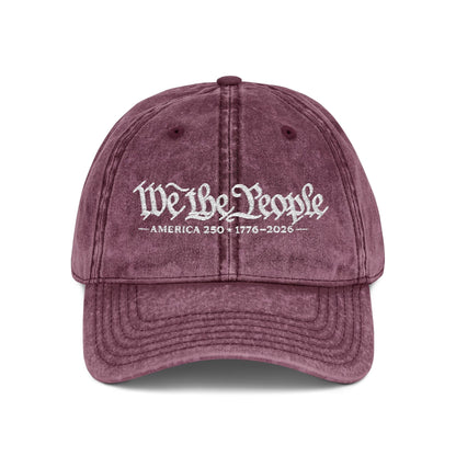 'We the People' Vintage Custom Embroidered Hat