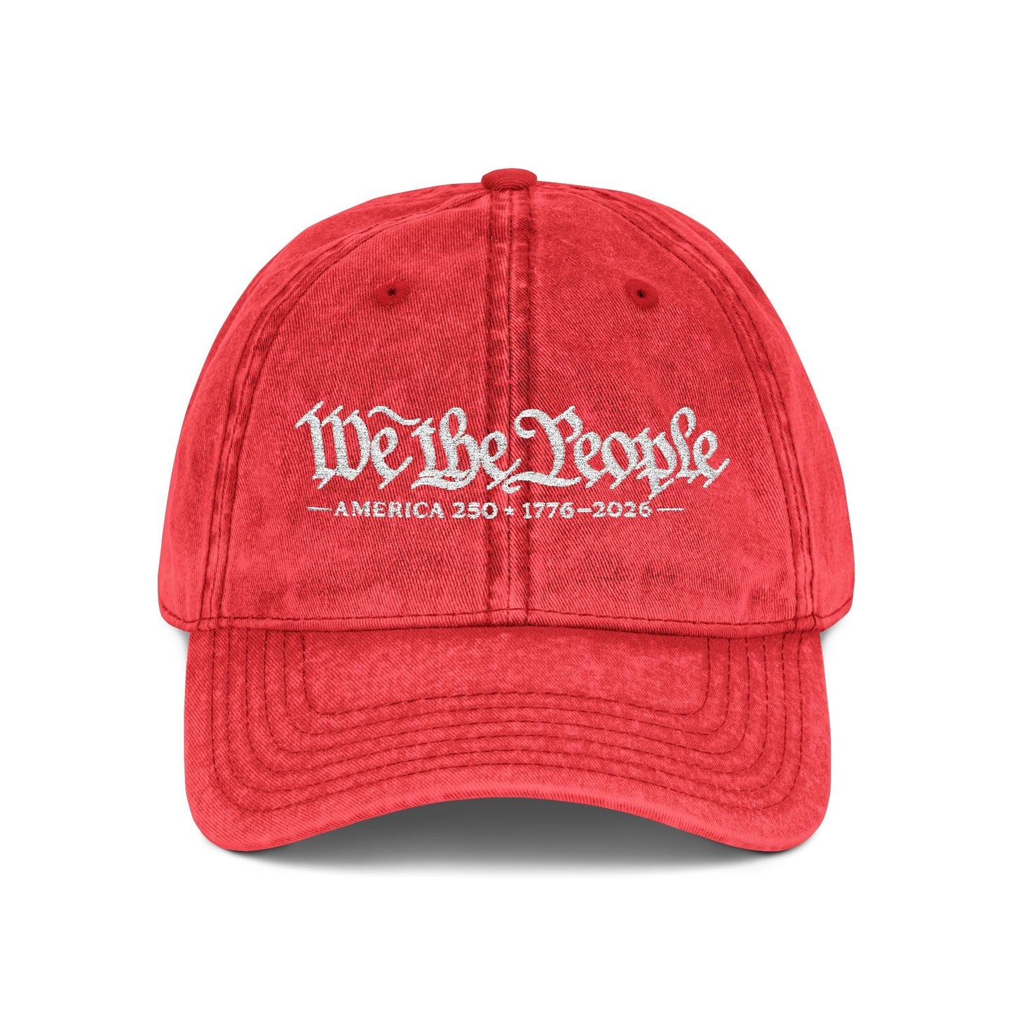 'We the People' Vintage Custom Embroidered Hat