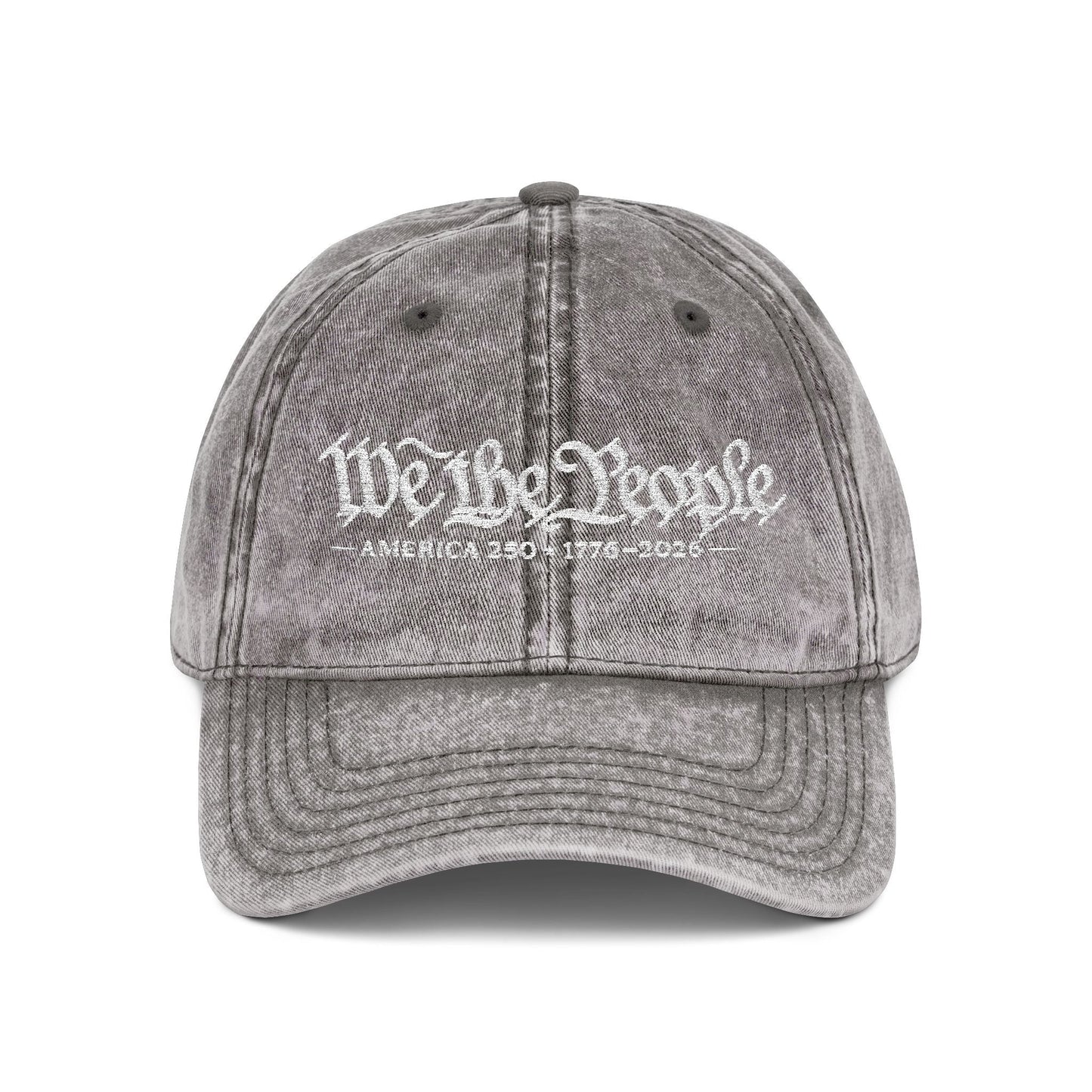 'We the People' Vintage Custom Embroidered Hat
