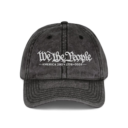 'We the People' Vintage Custom Embroidered Hat
